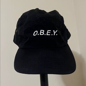 Obey Black Cap with Logo